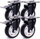 Zwenkwielen / Trolley Wielen voor Meubels - Rubberen Zware Wielen - Heavy Duty Castors /Transportwielen - 200 kg