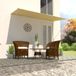 Prolenta Maison Exclusive - Uittrekbare zonnescherm, 300x150 cm, geel en wit