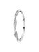Lucardi Dames Ring gedraaid glad met zirkonia - Ring - Cadeau - Echt Zilver - Zilverkleurig