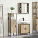 Maison Exclusive - Armoire de salle de bain avec étagères, 3 pièces, marron, bois composite