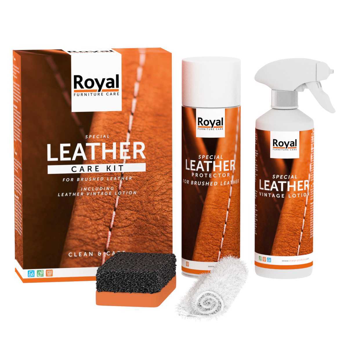 Oranje Leather Care Kit Brushed Leather