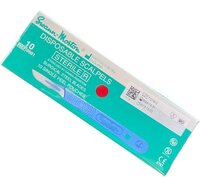 Swann Morton Scalpelmesje inclusief handvat - Nummer 10 - Lichtgroen / RVS