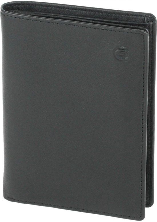 Esquire Leren identiteitskaarthoesje Logo ID Case Black zwart