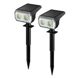 VIVREAL CPD-09 type 2 Lot de 2 lampes solaires 48 LED - Blanc chaud