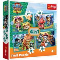 Trefl Puzzel 4 in 1 Paw Patrol de Dino film 12-15-20-24 stuks