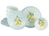 CreaTable, 21951, serie Lemoncello, 12-delige serviesset voor 4 personen, tafelservies van aardewerk, vaatwasser- en magnetronbestendig, kwaliteitsproductie