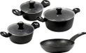CS Kochsysteme Marburg Set de casseroles 7 pièces Noir Aluminium
