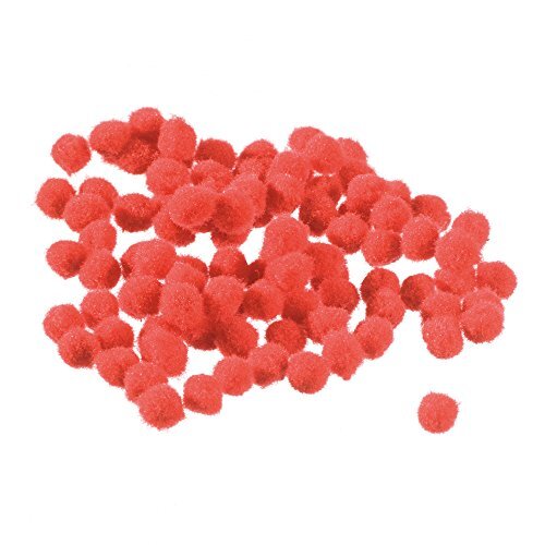 Efco – Pompons 7 mm 100 stuks rood, polyamide