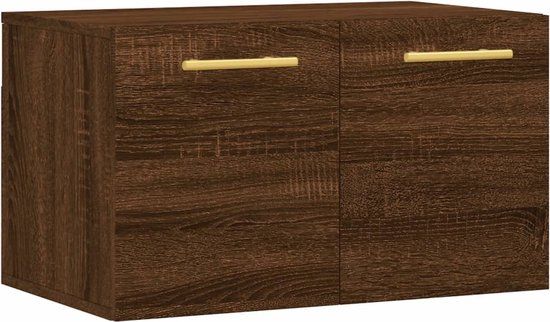 vidaXL Wandkast 60x36,5x35 cm Bewerkt Hout Bruin Eikenkleur