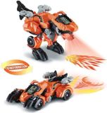 VTech Switch & Go Dinos Fire Furex, Super T-Rex, se transforme en voiture de course, écran LCD, plus de 30 phrases et effets sonores, pour les enfants à partir de 4 ans