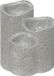 Feeric lights & Christmas Feeric lights LED stompkaarsen - 3x - zilver - glitter