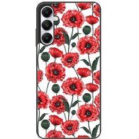 Samsung Galaxy A05S Fleurs de pavot verstevigd hoesje met sublimatie bedrukking