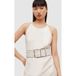 AllSaints Julia Ceinture Large Nœud Blanc Coquille