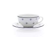 G. Benedikt Tasse und Untertasse für Tee, Tschechisches Porzellan, Verona, 250 ml, blaue Valbella