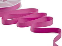 Furlanis - Dubbel satijnen lint, Italiaanse stof - Fuchsia pioenroos, 16 mm x 25 m