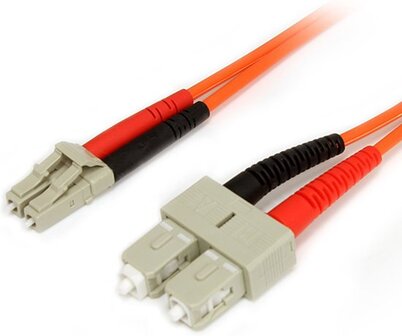 StarTech.com 3m Multimode Duplex Fiber Optic Cable - LC to SC - Orange