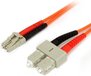 StarTech.com 3m Multimode Duplex Fiber Optic Cable - LC to SC - Orange