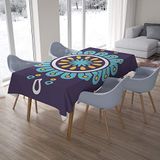 Bonamaison Tafelkleed, Anti-Mold, Sneldrogend, Waterdicht, 100% Polyester Tafellaken, 140cm x 200cm - Ontworpen en Vervaardigd in Turkije