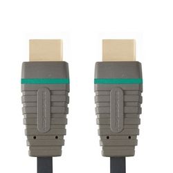 Bandridge BVL1202 HDMI Kabel - 2m - Male/Male - Goud - Zwart/Grijs