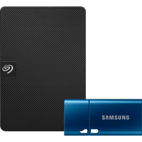 Seagate Expansion Portable 5TB + Samsung USB-C Flash Drive 1