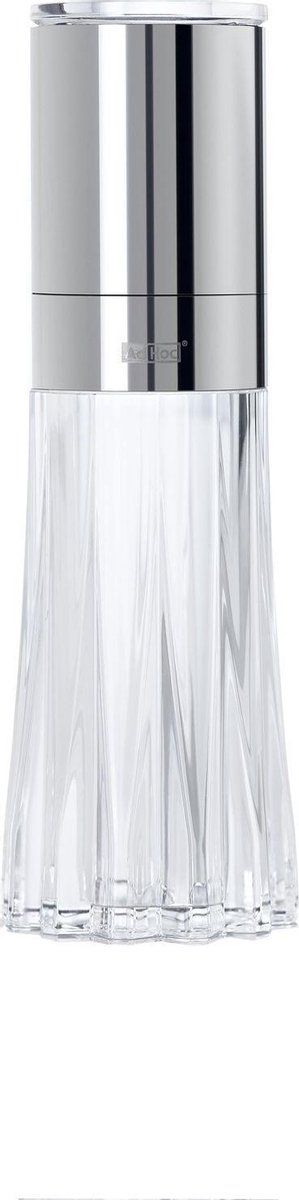 AdHoc Crystal Olie- of Azijn Dispenser - RVS/Acryl - 18 cm - Zilver