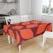 Bonamaison Tafelkleed, Anti-Mold, Sneldrogend, Waterdicht, 100% Polyester Tafellaken, Oranje Bordeaux, 140 x 160 Cm - Ontworpen en Vervaardigd in Turkije