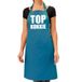 Bellatio Decorations Top kokkie barbeque schort / keukenschort turquoise blauw voor dames - bbq schorten