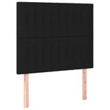 VidaXL Hoofdeind & Voeteind Zwart 80x5x118/128 cm Stof