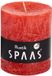 Spaas Bougie cylindrique rustique/bougie pilier - Rouge - 7 x 8 cm - 30 heures de combustion