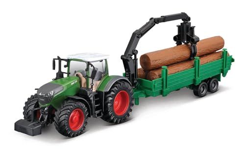 Bburago Tractor Fendt 1050 Vario met houten transporter