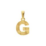 Lucardi Dames 14 karaat geelgouden letterhanger - Goud