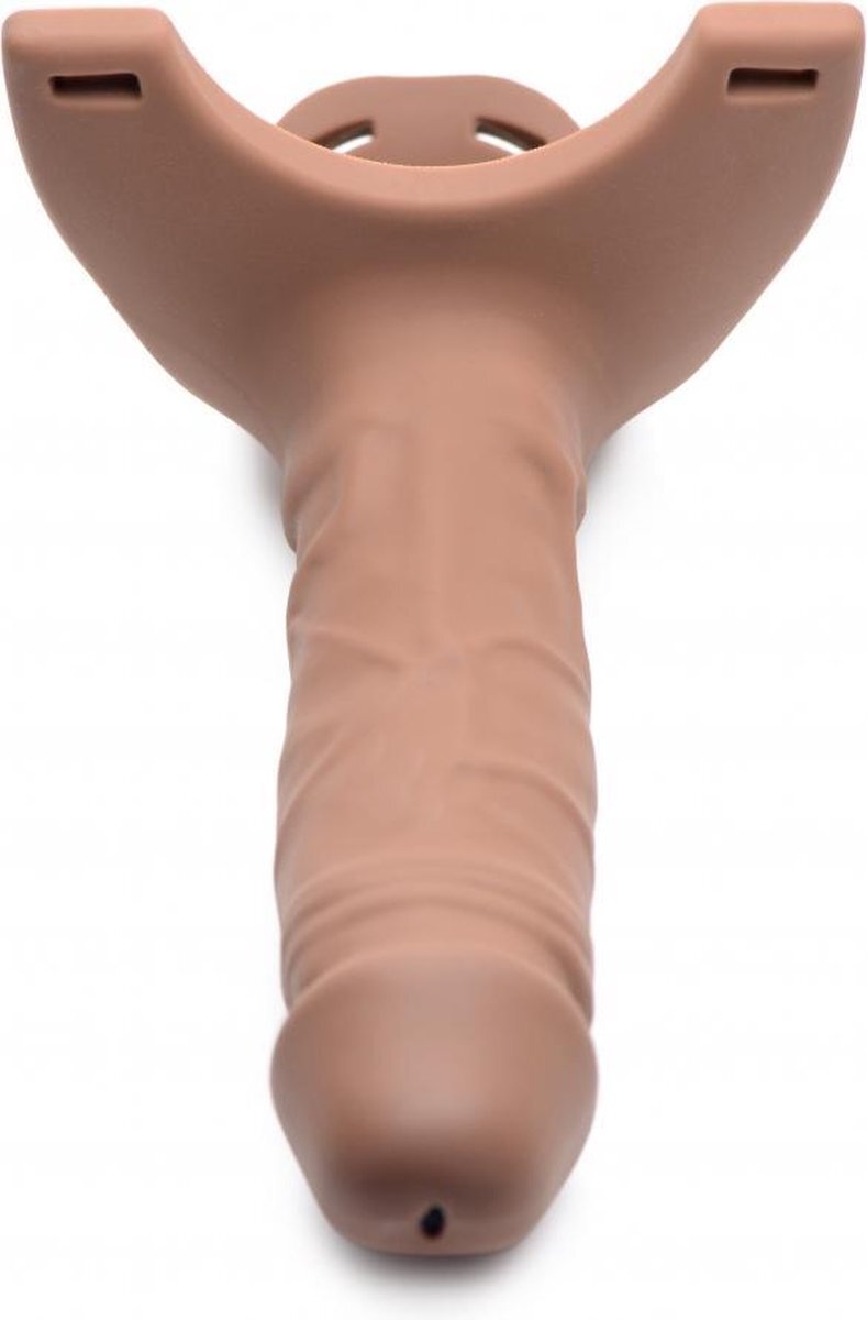 Size Matters SM Hollow Silicone Dildo Strap-On - Beige