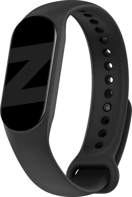 Bandz siliconen band 'Classic' voor Xiaomi Mi Band 5/6/7 - Zwart
