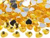 Decoratieve edelstenen van acryl, hart, geel, 14 x 14 mm, 500 stuks.