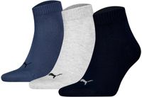 PUMA Quarter Effen Sokken 3-Pack Blauw Maat 35-38