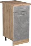 Vicco Keukenonderkast R-Line, Beton/Goudkleurig Eiken, 40 cm