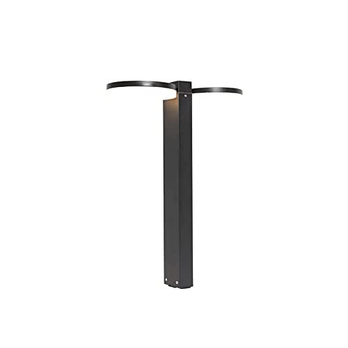 QAZQA - Modern Staande buitenlamp zwart 50 cm incl. LED 2-lichts IP44 - Esmee | Buitenverlichting - Kunststof Langwerpig - (niet vervangbare) led LED inbegrepen - Max. 2 x 12 Watt