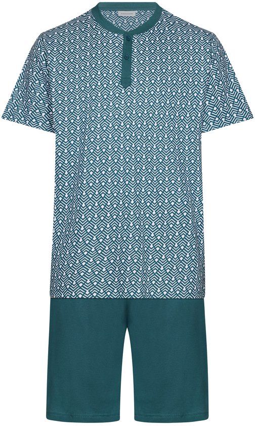 Pastunette Men's Shortama Green Cotton Size S