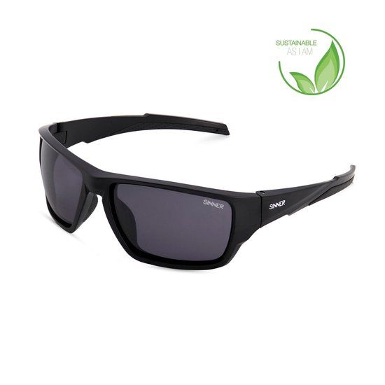 SINNER Jacara - Zonnebril - Polariserende SINTEC®-lenzen - Mat zwart - Unisex - One size - BIO based frame