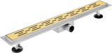 FortiFura Galeria douchegoot - 180cm - geborsteld messing