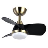Eden pulse Ventilator, zwart, 3 vleugels, 2400 lm, 6 snelheden, geïntegreerde led, 35/47 x 60 x 60 cm