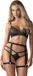 Obsessive - Blomentis 3 Piece Set Lingerie set - M/L - Zwart