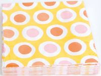 amscan Curl Yellow Party Napkins, 33 x 33 cm, 20 Pieces
