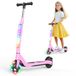 SISIGAD Elektrische step voor kinderen, 6-8-10 jaar, elektrische scooter, 5,3 inch met kleurrijk ledlicht en 3 verstelbare hoogtes, kinderstep, maximale snelheid 10 km/u, maximale belasting 70 kg