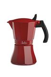 Jata Italiaanse Koffiepot JATA Cafetera de inducción roja vulcano HCAF2009 Rood Aluminium
