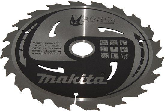 Makita Accessoires Makita M-FORCE zaagblad 235x30x20Z - B-31996