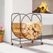 Logitech Porte-bûches En Métal Avec Roulettes Pour Cheminée, Utilisable À L'Intérieur Et À L'Extérieur, 51 X 30 X 60 Cm, Noir