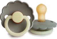 BIBS Frigg Daisy Glow in the Dark Fopspeen - Maat 1 (0-6 maanden) - 1 Stuk - Portobello