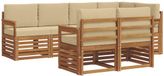 vidaXL - Canapé d'angle - 7 places - Naturel et beige - Polyester