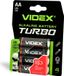 Turbo VIDEX LR6T/AA piles alcalines, 4 pièces, emballage blister